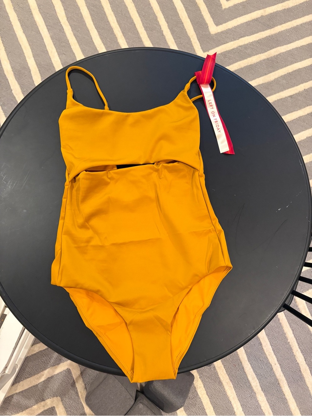 Left On Friday 24 Karat Yellow One-Piece Swimsuit